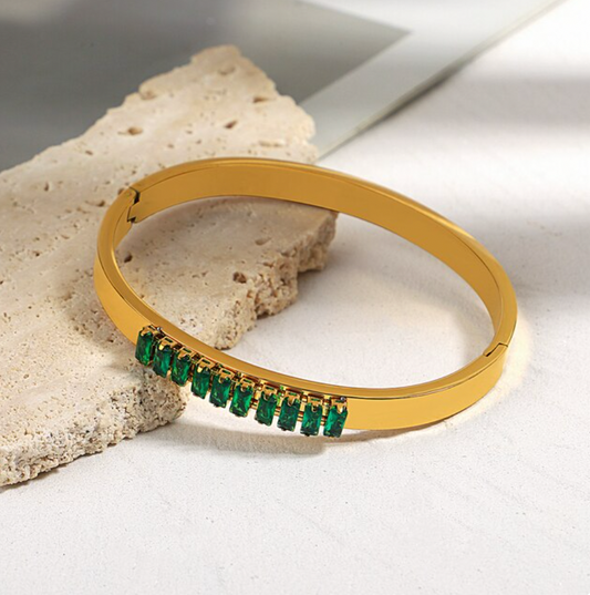 Emerald Bangle Bracelet
