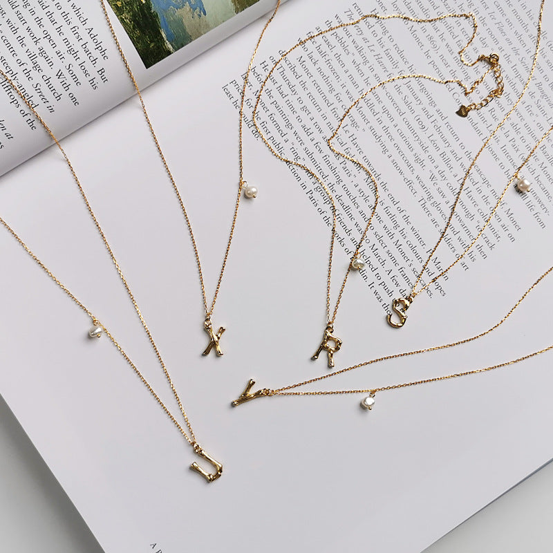 Textural Letter A Necklace