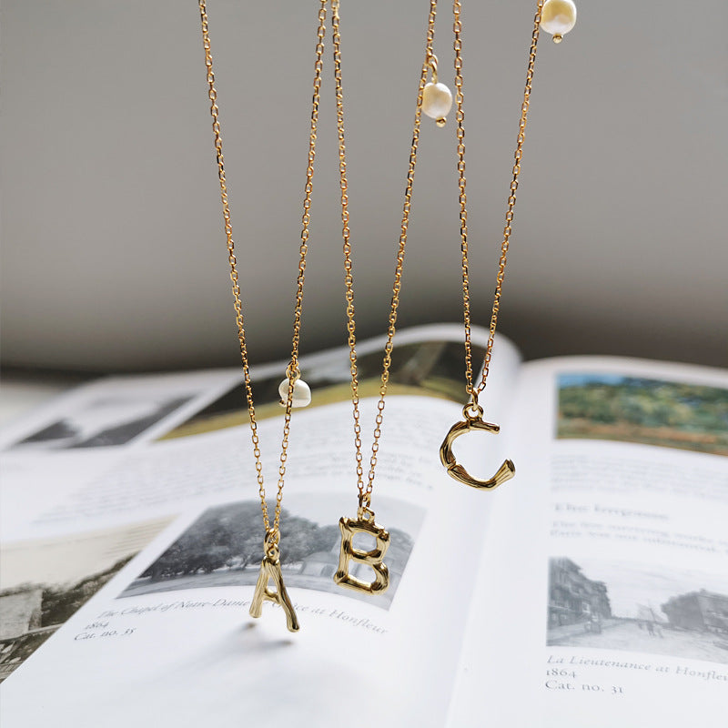 Textural Letter A Necklace