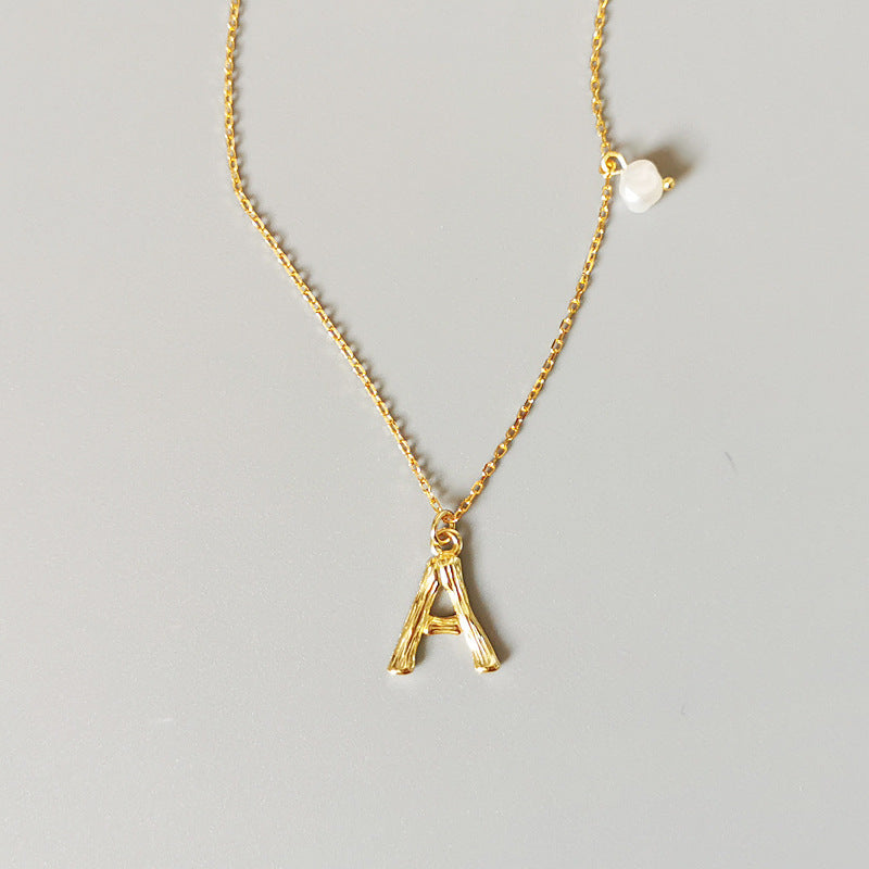 Textural Letter A Necklace